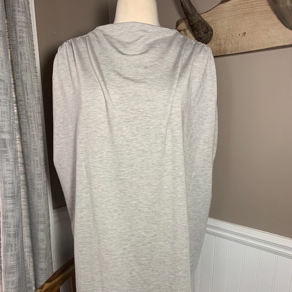 Ryllace Heather Grey Blend Mock sleeveless Shirt - Picture 1 of 9